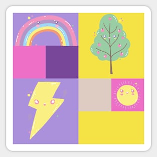 Abstract cute summer Sticker